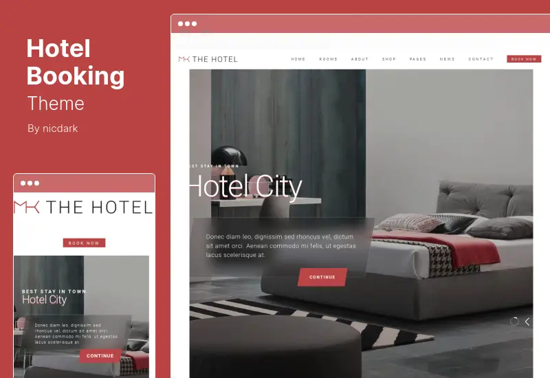 Tema de reserva de hotel - Tema de WordPress para hoteles