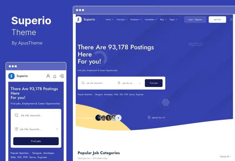 Tema Superio - Tema WordPress pentru Job Board