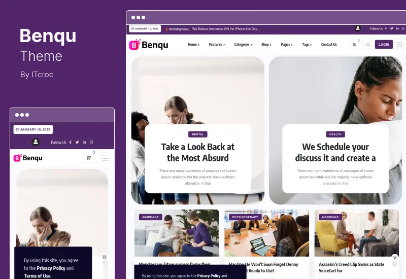 Benqu Theme - ธีม WordPress ของนิตยสารข่าว