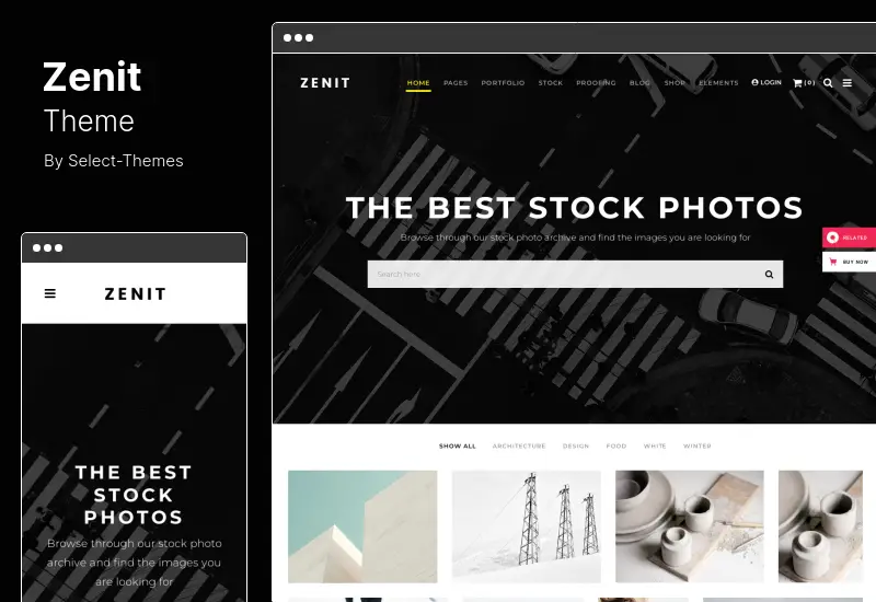 Zenit 主題 - 乾淨的攝影 WordPress 主題