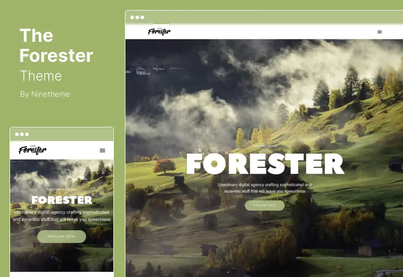 Le thème Forester - Thème WordPress Elementor Creative Portfolio