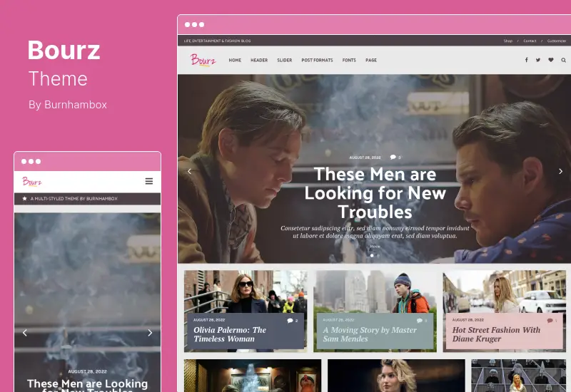 Bourz Theme – WordPress-Theme für Lebens-, Unterhaltungs- und Modeblogs