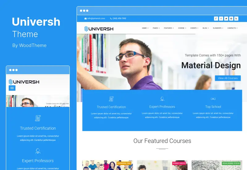 Thème Universh - Thème WordPress polyvalent pour l'éducation