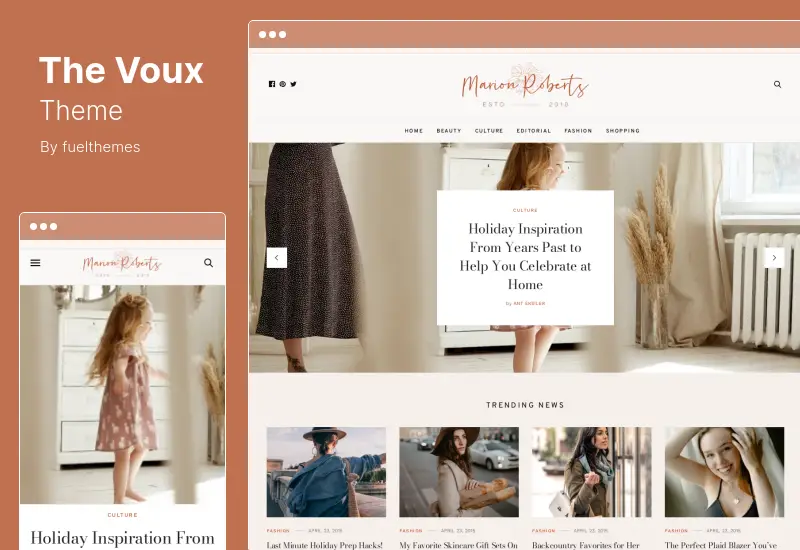 The Voux Theme - ธีม WordPress ของนิตยสารที่ครอบคลุม