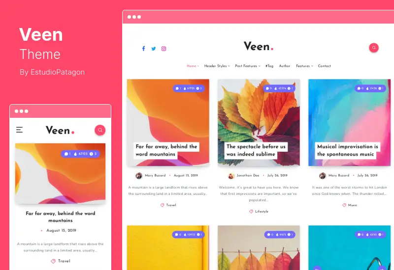 Veen Teması - WordPress Teması için Minimal Hafif AMP Blogu