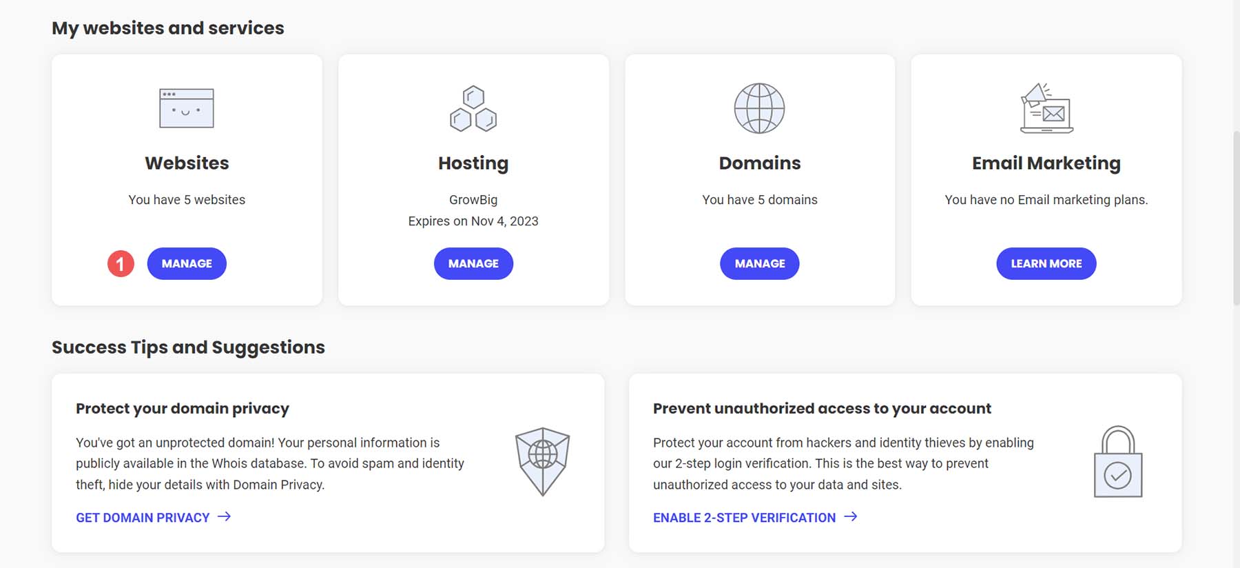 Управляйте своими сайтами с Siteground