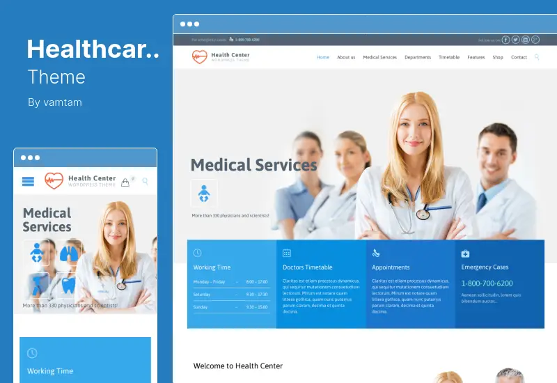 Tema sanitario - Tema WordPress medico