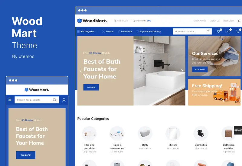 Tema WoodMart - Tema WooCommerce Serbaguna