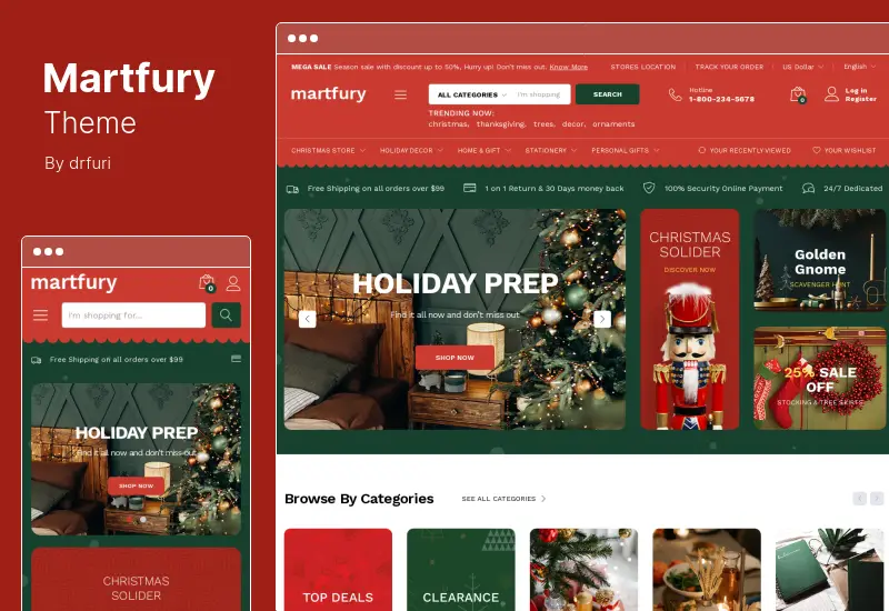 Martfury テーマ - WooCommerce Marketplace WordPress テーマ