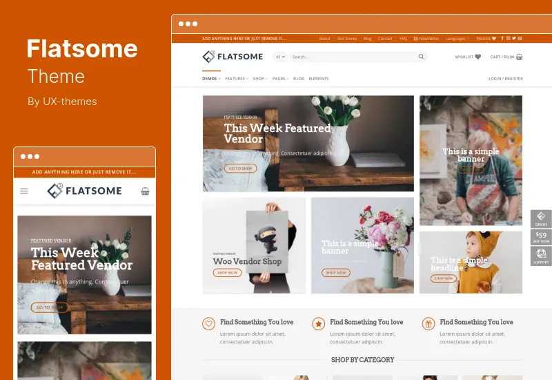 Tema Flatsome - Tema WooCommerce responsivo multiuso