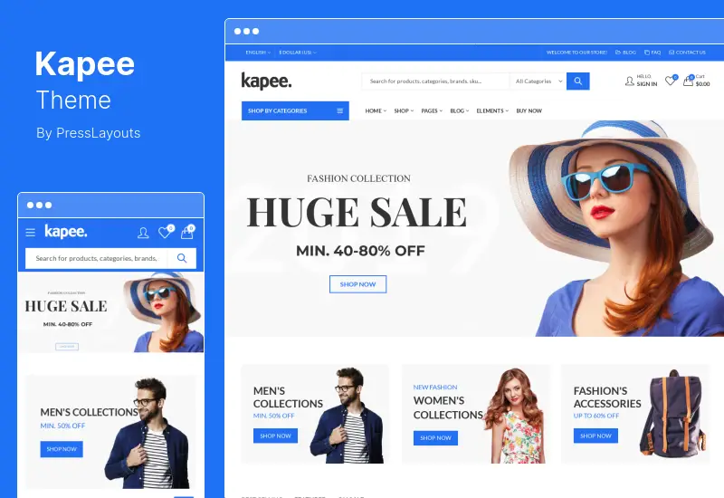 Tema Kapee - Tema modernă multifuncțională WooCommerce