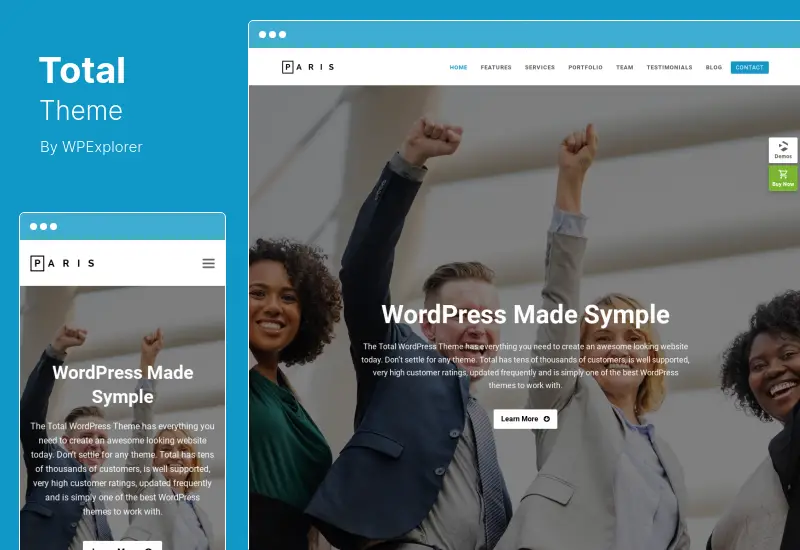 Total Theme - ธีม WordPress อเนกประสงค์ที่ตอบสนอง