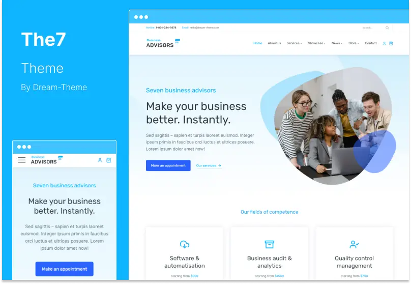 Tema The7 - Pembuat Situs Web dan eCommerce untuk Tema WordPress