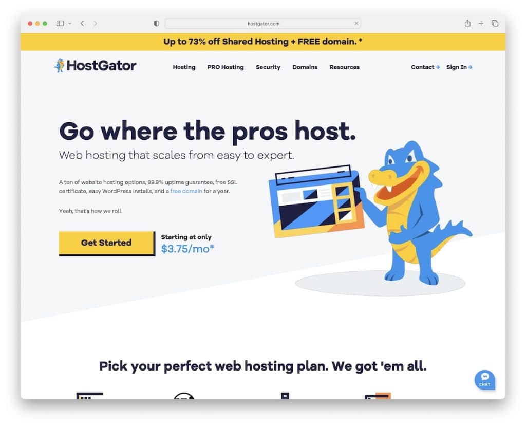 Ежемесячные планы веб-хостинга hostgator