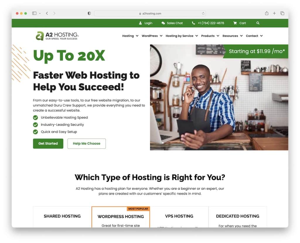 a2 hosting piani mensili di web hosting