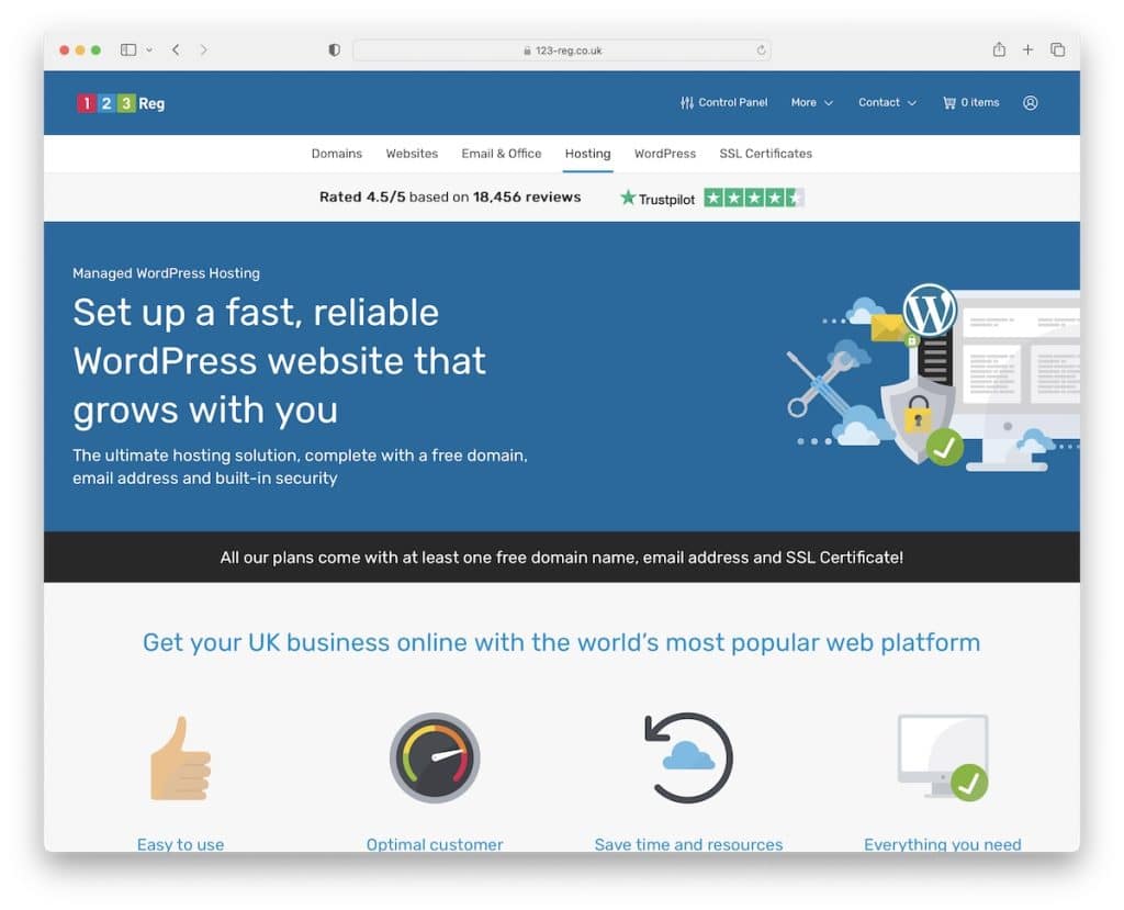 123 hosting wordpress reg uk