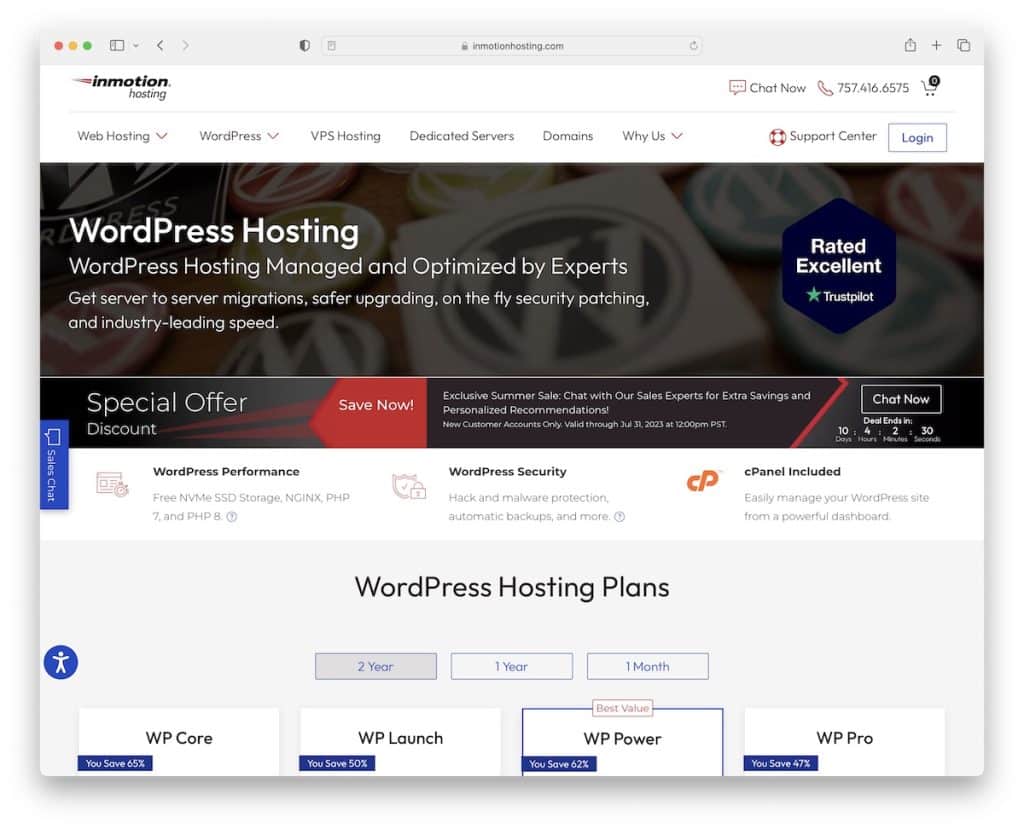 Inmotion-Hosting, WordPress-Hosting in Kanada