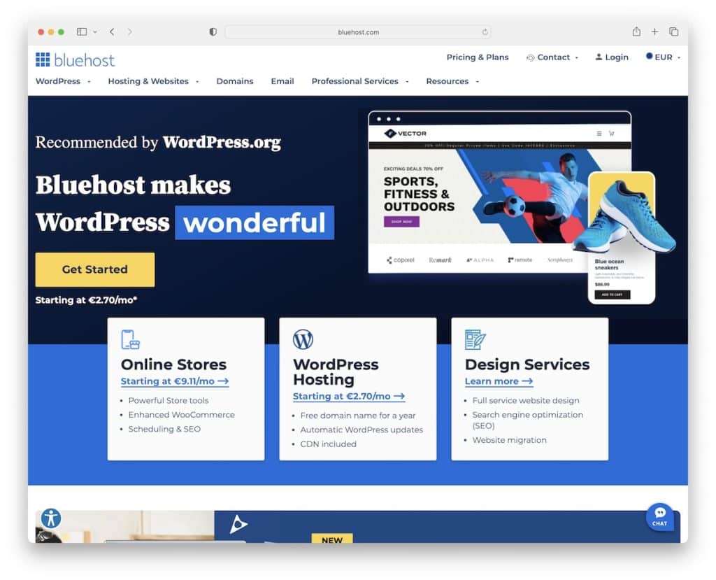 bluehost wordpress 託管 加拿大