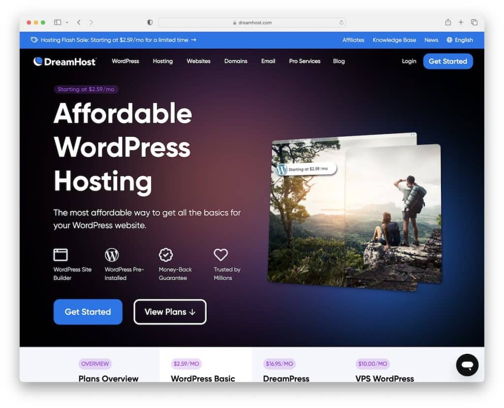 Dreamhost WordPress โฮสติ้งแคนาดา