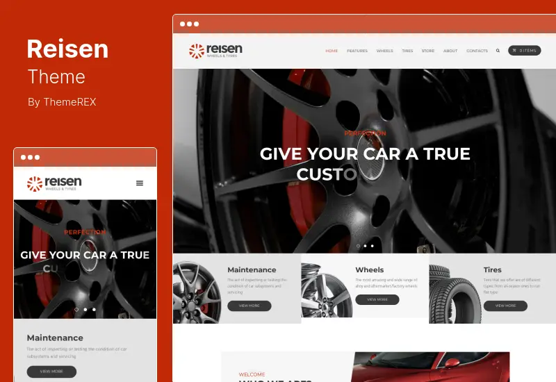 Reisen Theme - Automechanic & Auto Body Repair Car WordPress 테마