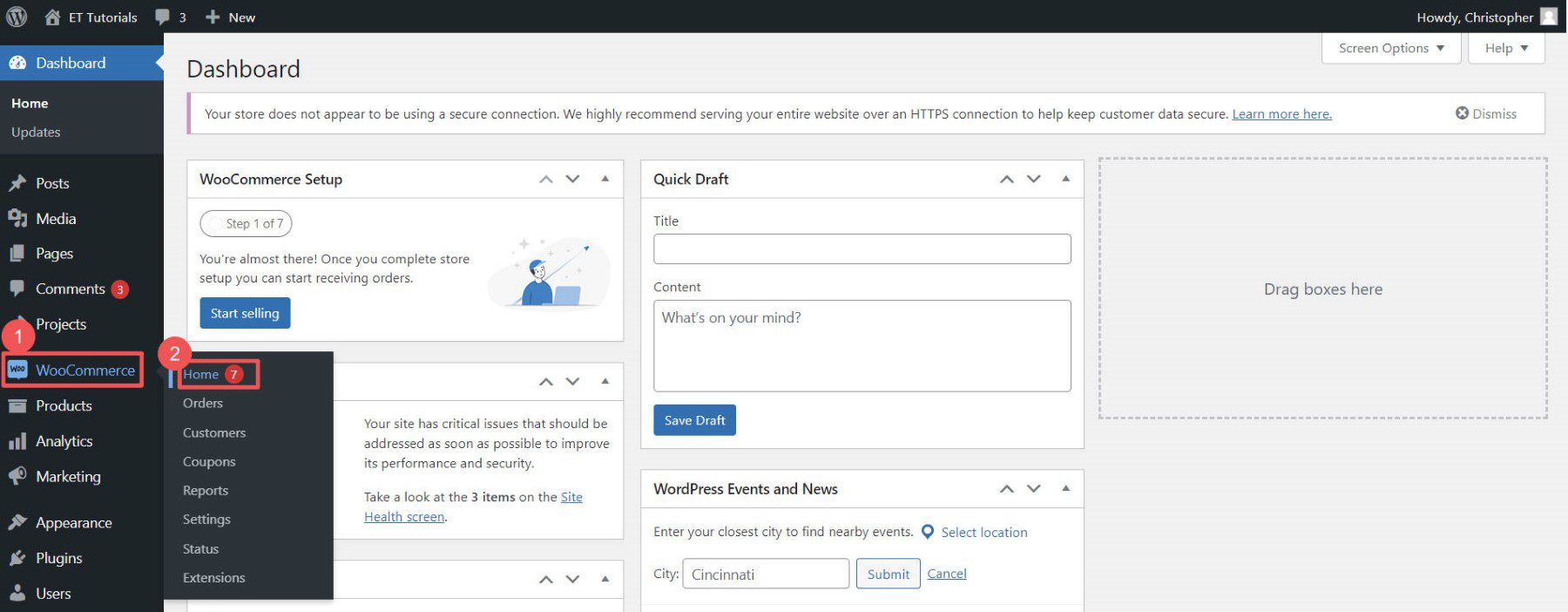 Woo Onboarding Flow - Pașii 1-2