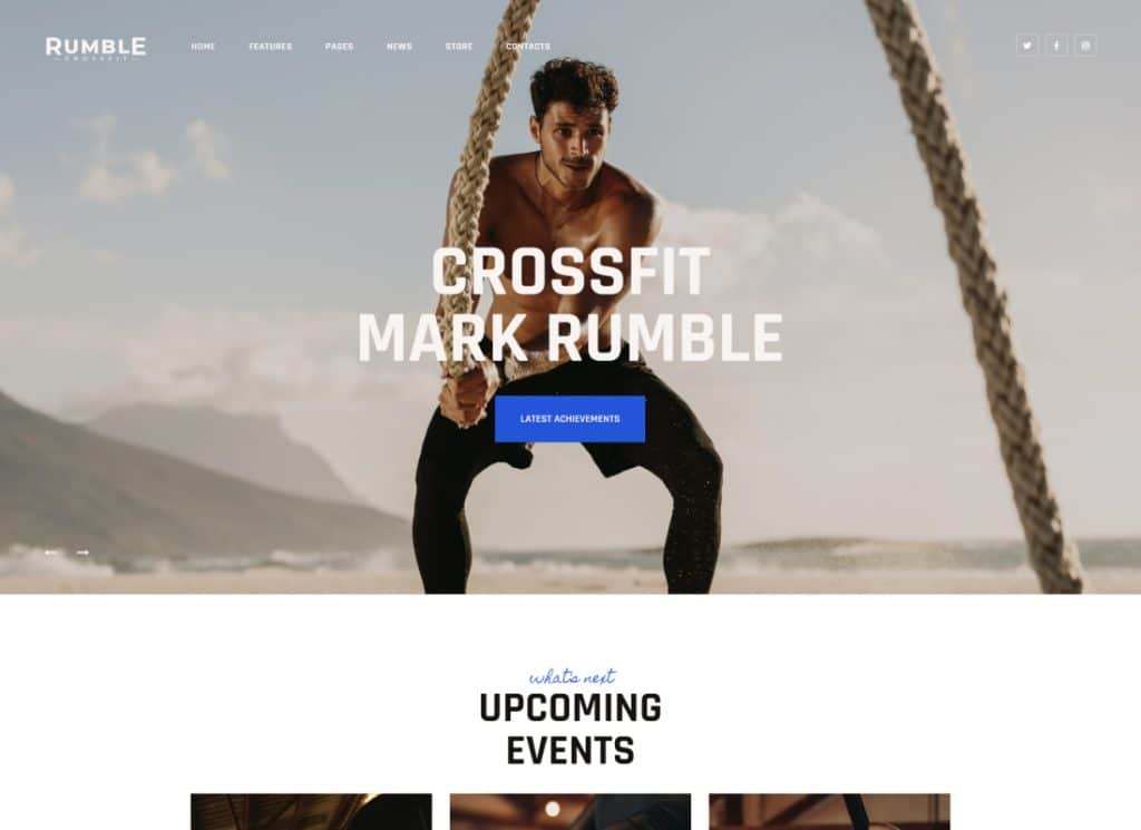 Rumble | Tema WordPress de luta de boxe e artes marciais mistas