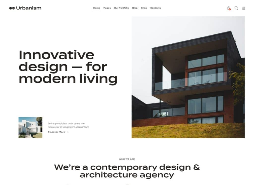 Urbanism - 건축 기관 및 인테리어 디자인 WordPress Theme