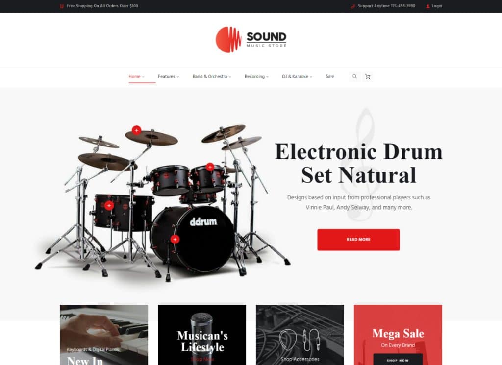 Sounder - Tema WordPress de estação de rádio on-line na Internet