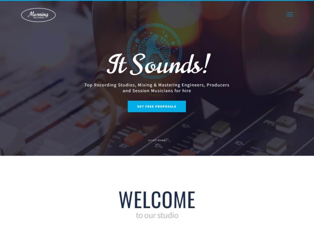 Morning Records - ธีม WordPress ของ Sound Electronic Studio