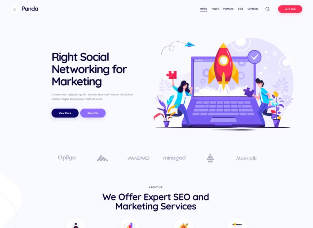 Panda - Creative Marketing Agency & SEO WordPress Theme