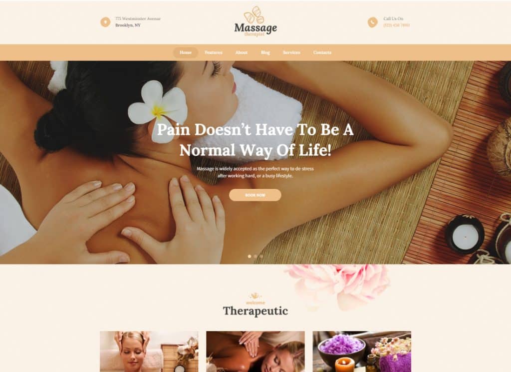 WordPress-Theme für Massagetherapeuten und Spa-Salon