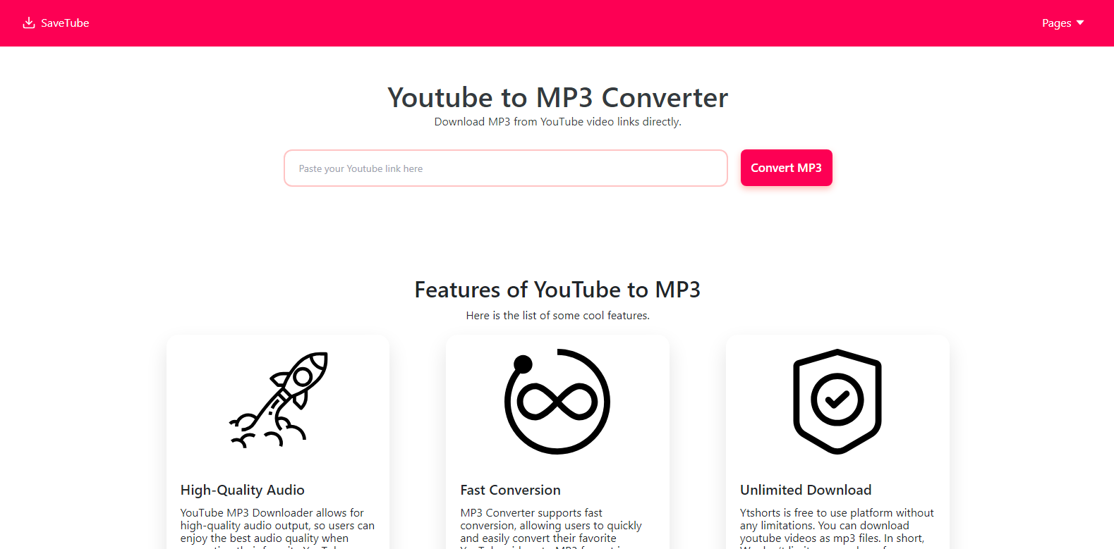 SaveTube.me: características de YouTube a MP3