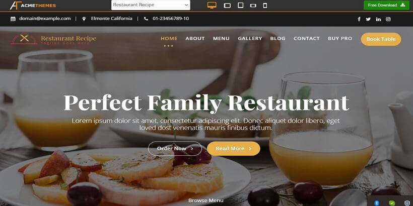 Restaurantrezept-Beste-kostenlose-werbefreundliche-WordPress-Themen