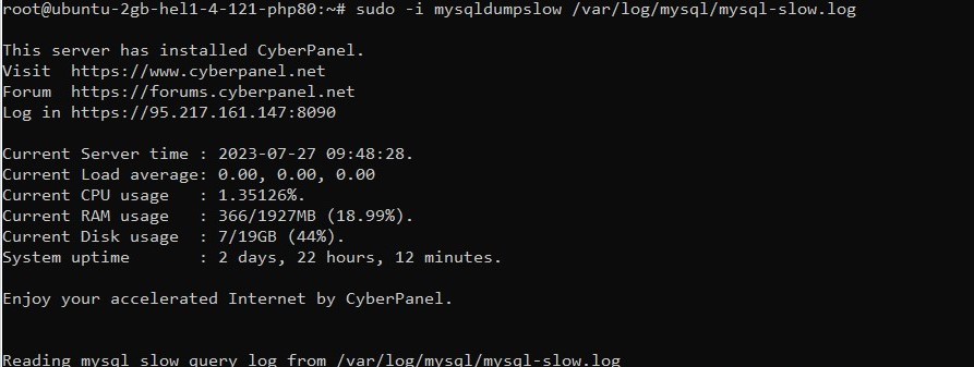 MySQL 느린 쿼리 로그 읽기