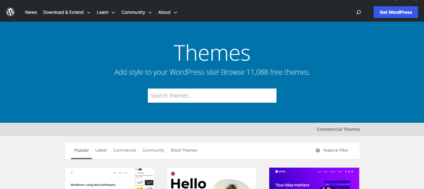 Thèmes WordPress