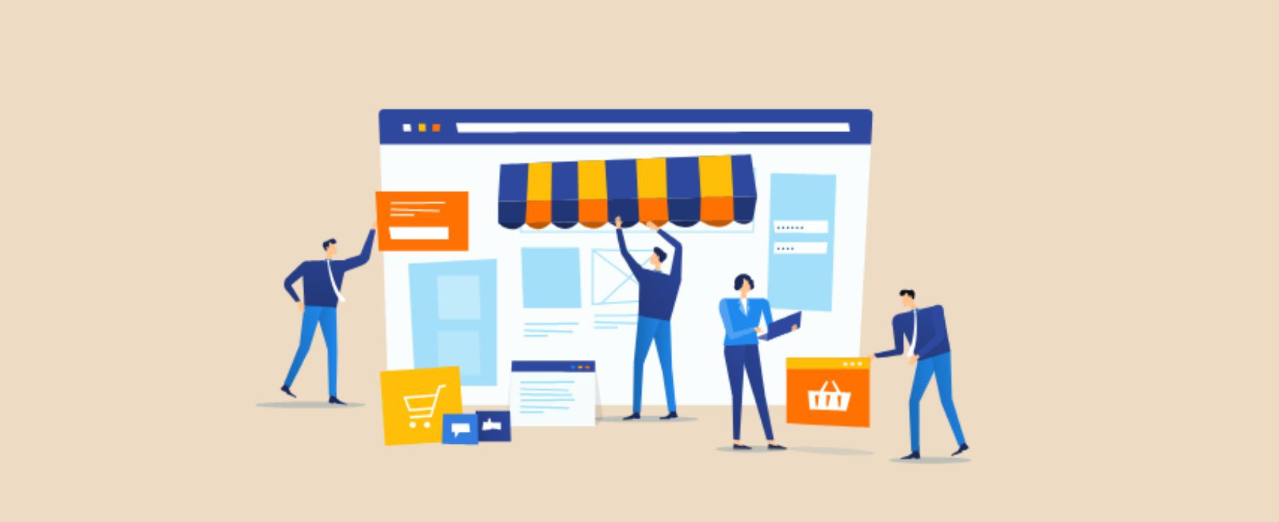 Illustration eines eigenen E-Commerce-Shops