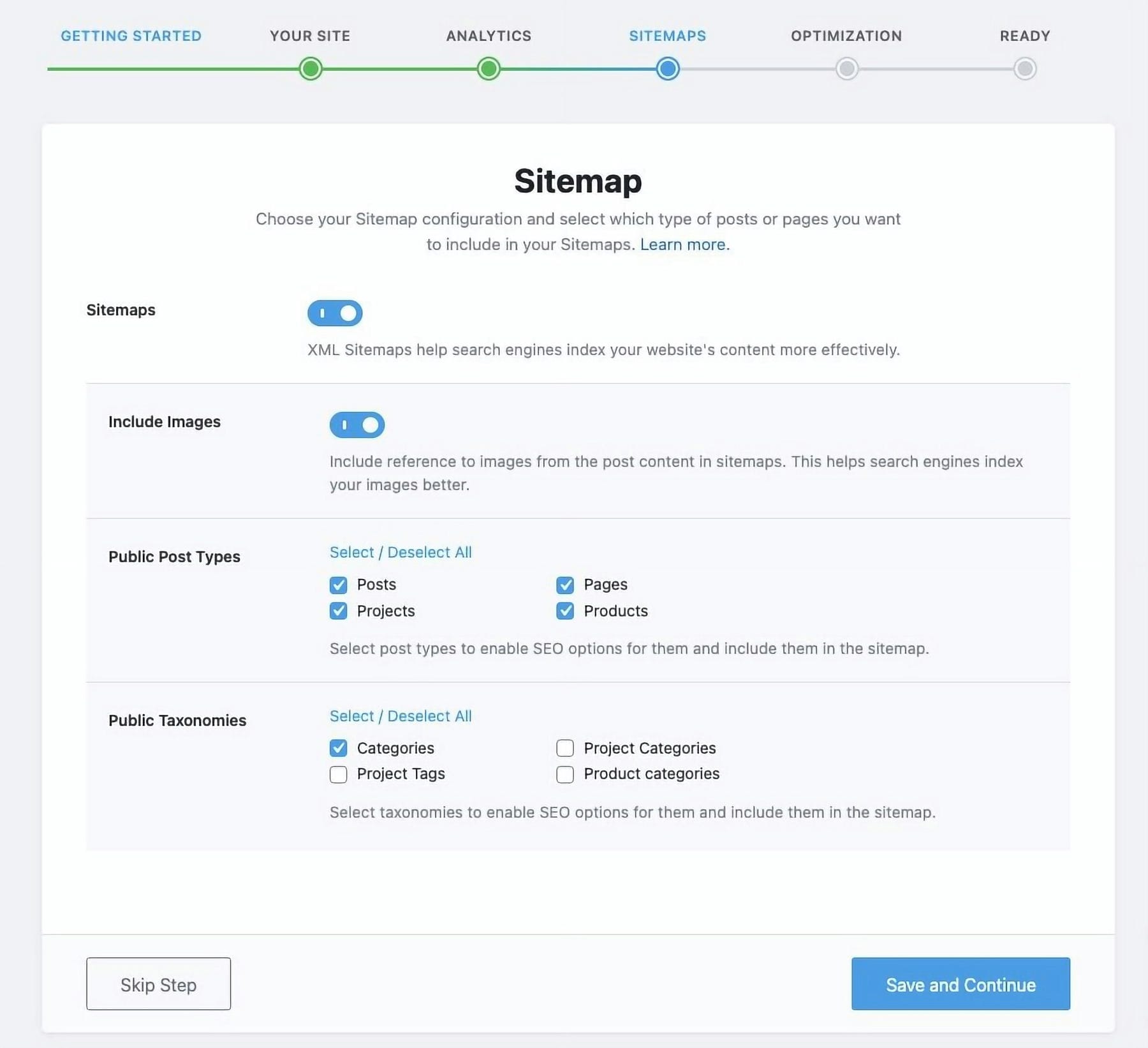 Classifica Matematica Configura le Sitemap