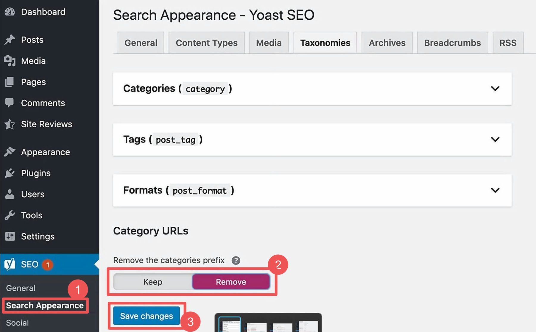 Yoast 从 WordPress URL 中删除类别