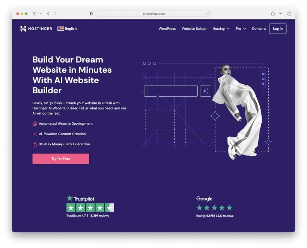 hostinger ai website builder