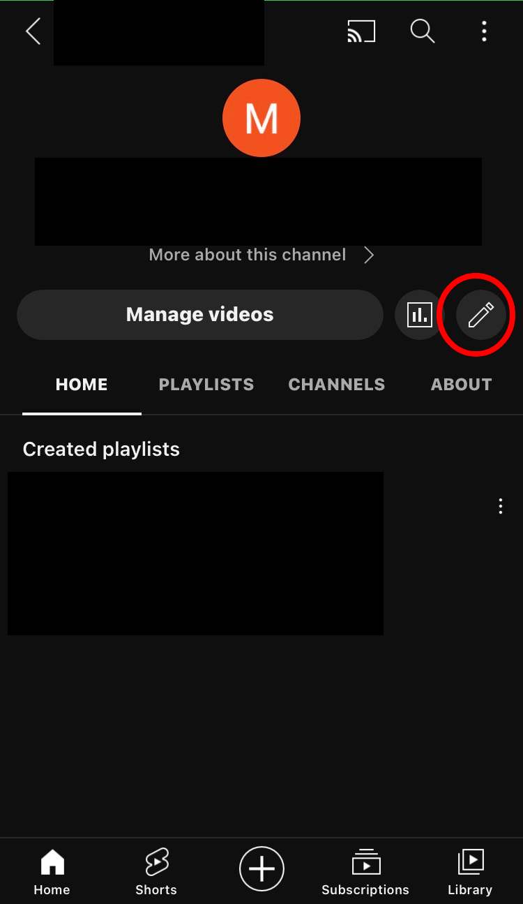 プロフィール ダッシュボード: YouTube チャンネル名を変更する方法