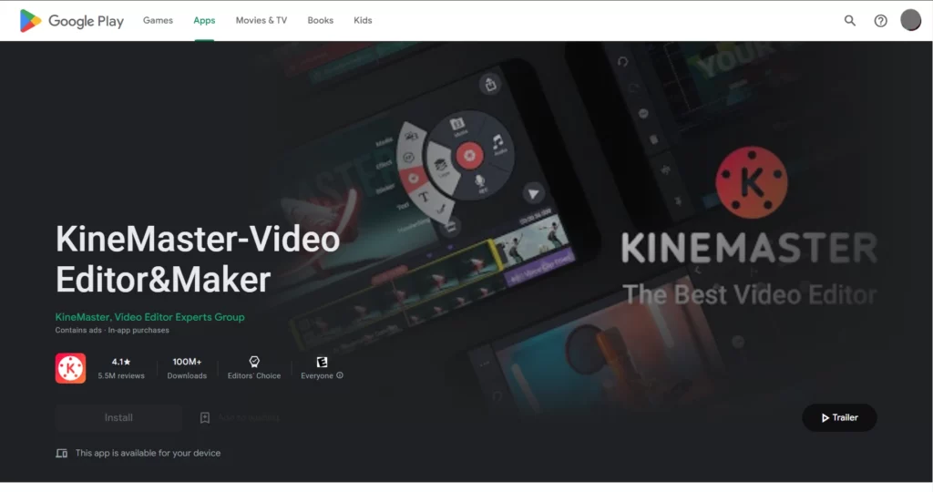 application de montage vidéo gratuite pour tiktok kinemaster