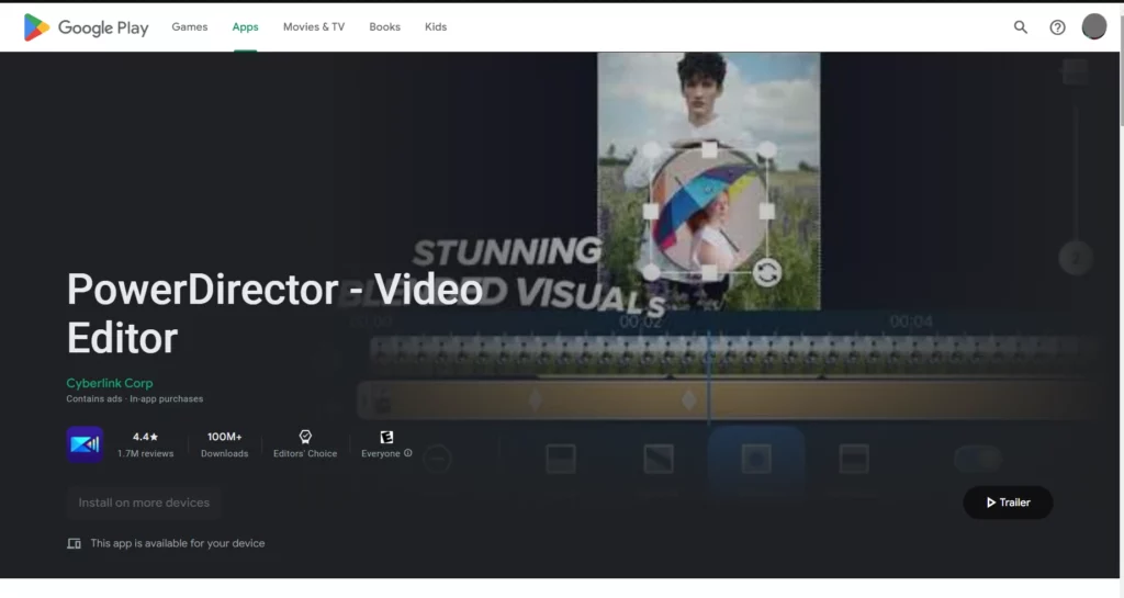 mejor aplicación de edición de video para tiktok y carretes: powerdirector