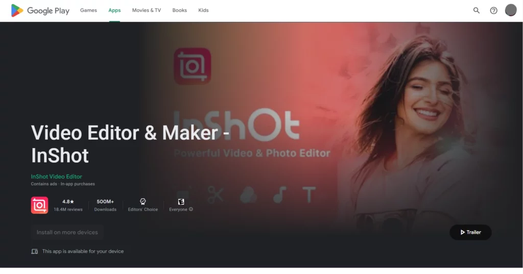 mejor aplicación de edición de video gratuita para tiktok: inshot