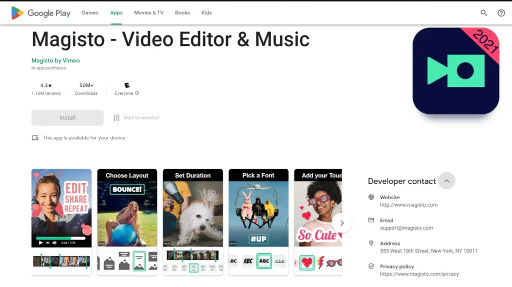 app di editing video come tiktok: magisto