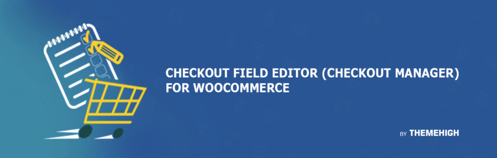 captura de tela do editor de campo de checkout