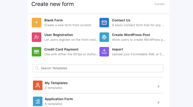 Şablonla bir WordPress formu oluşturun veya özel bir form oluşturun