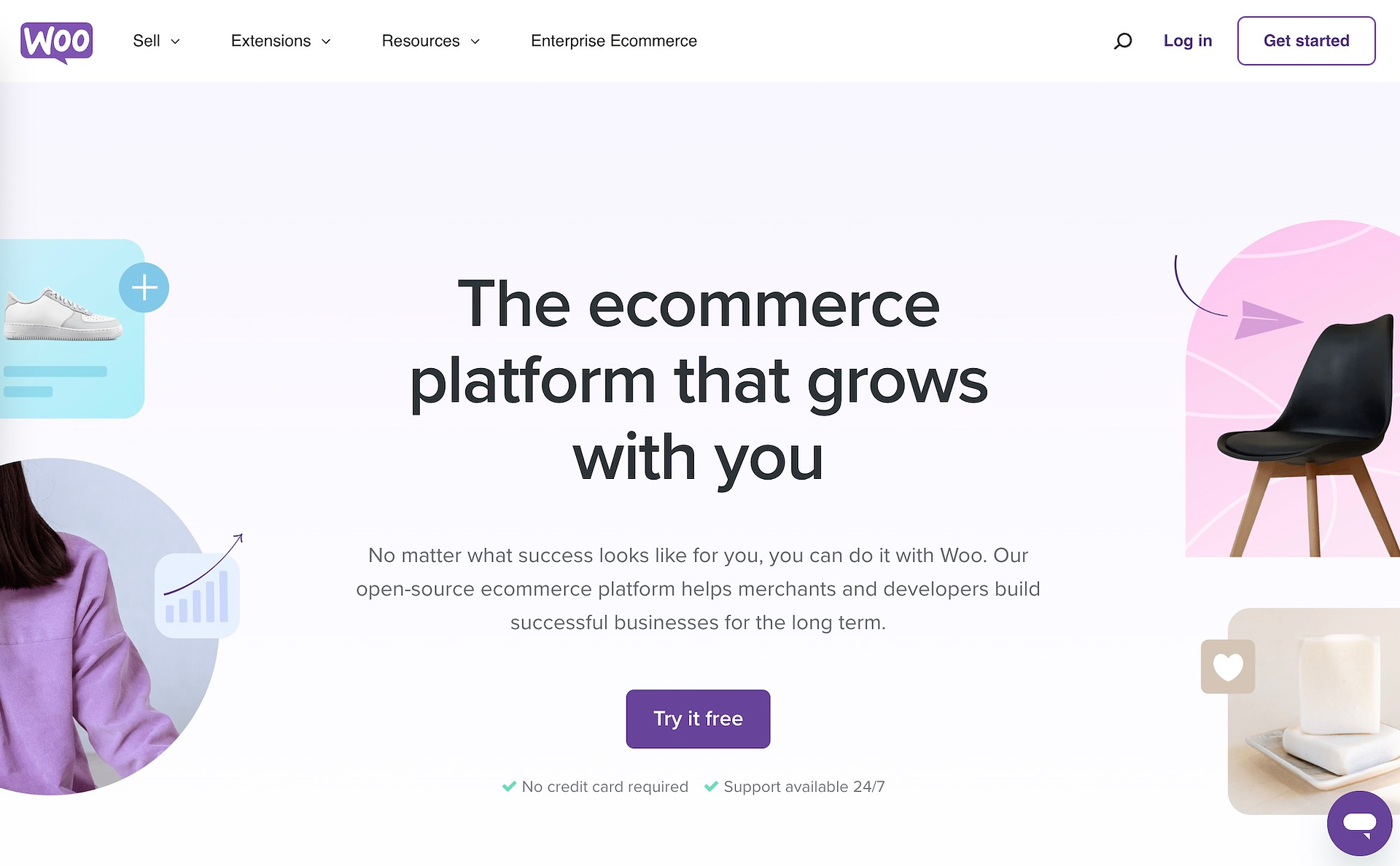 الصفحة الرئيسية لـ WooCommerce.