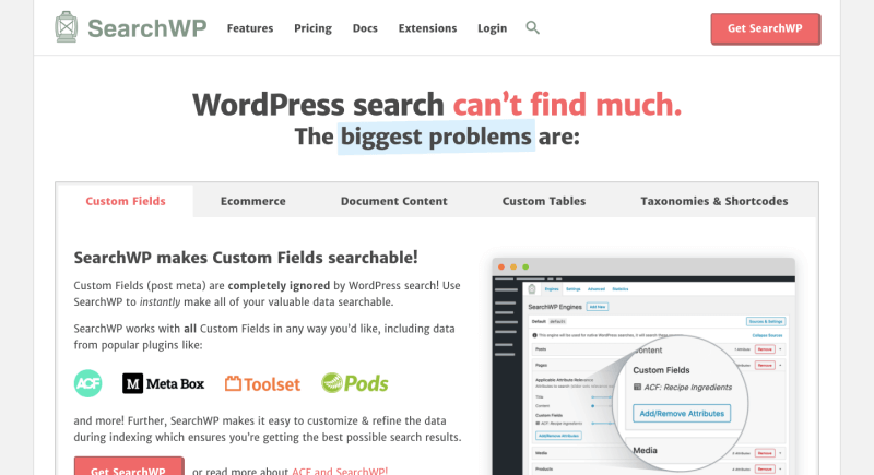 searchWP-wordpress-插件