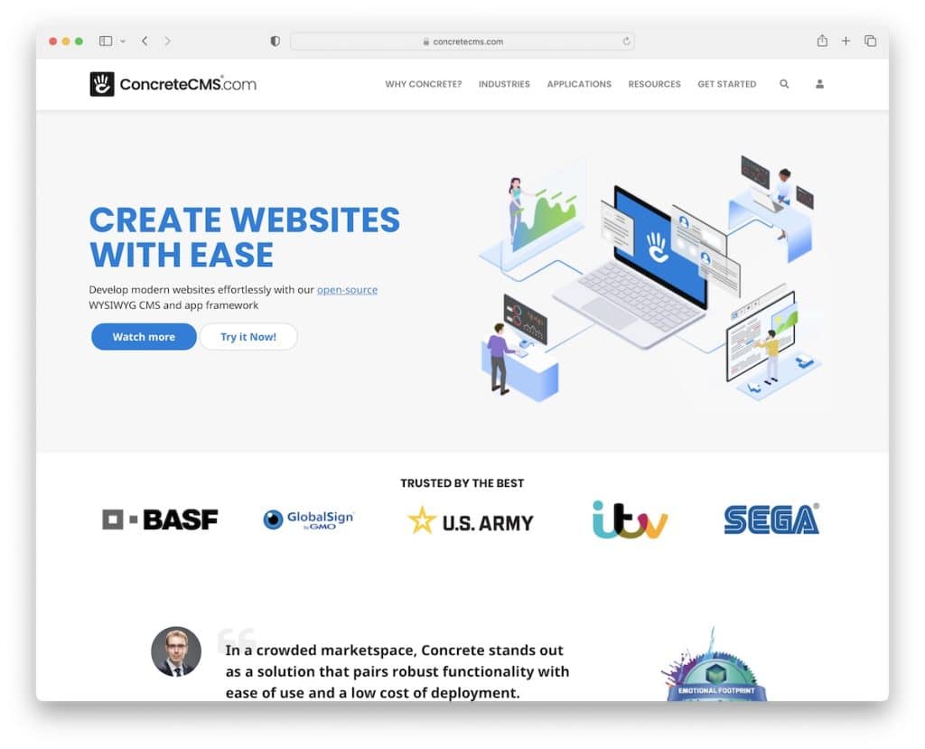 constructor de site-uri web open source concretecms