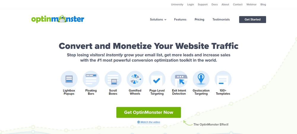 Программное обеспечение OptinMonster для лидогенерации для маркетологов